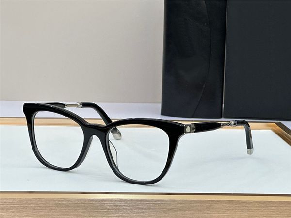 Nuevas gafas graduadas de moda THE BRAVE-II montura de acetato clásico patas transparentes gafas ópticas lentes transparentes estilo de negocios simple para hombres con estuche