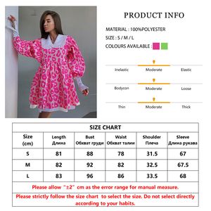 Robe imprimée pour femmes, nouvelle mode, décontractée, Chic, col de poupée, manches lanternes, Mini, élégante, ample, Patchwork, 2024