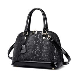 Nieuwe mode python shell dames tas eenvoudige en elegante handtas draagtassen schouder kruisbody messenger bag sac à main