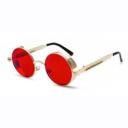 Mode Steampunk lunettes de soleil hommes femmes concepteur extérieur dégradé miroir nuances personnalité Punk Style UV400 lunettes de soleil
