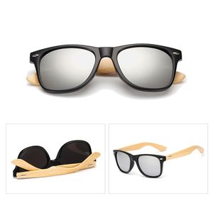 Lunettes de soleil en bois de mode pour hommes femmes Designer en bois Protection UV multicolore miroir extérieur lunettes de soleil en bambou de haute qualité