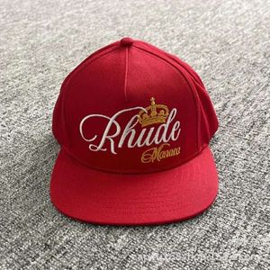 NUEVA Moda Rhude Ball Caps Tide Brand American Truck Hat Men's y Women's Same Style Flat Brim Baseball Gap Otoño e Winter Hat Ball Ball Ball