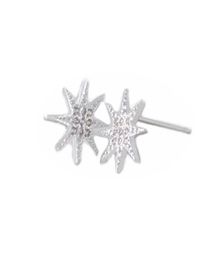 New Fashion Rinestones Star Stud Moucles d'oreilles anis étoiles Snow Gold plaque à oreilles Femmes Gift d'une femme1869986