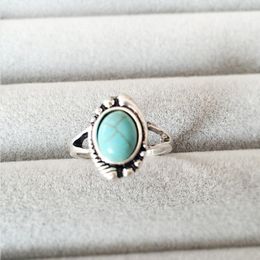 Nieuwe mode ringen retro-stijl slecht oog met turquoise vrouwen mannen partij ring sieraden festival geschenken EFR011