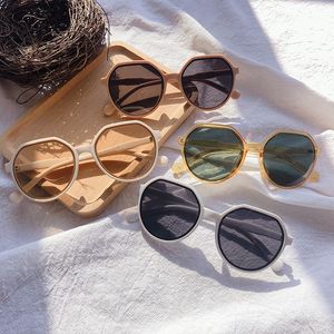 Nouvelle mode lunettes de soleil rondes femmes marque lunettes de soleil design femme Ins lunettes colorées populaires