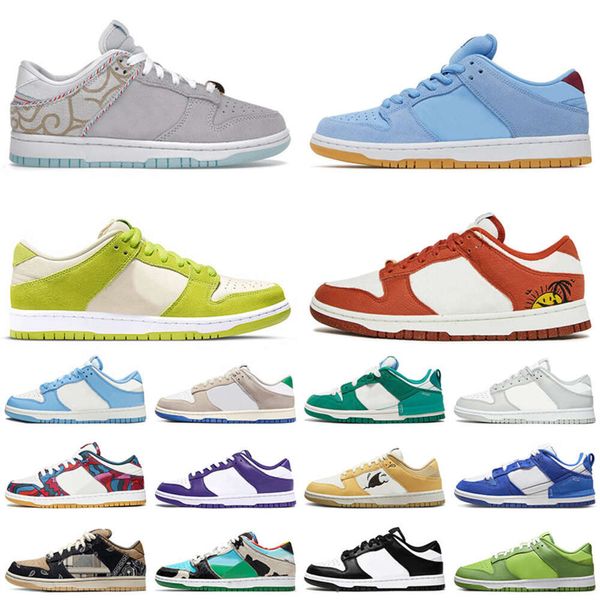 Nuevas zapatillas de deporte de moda Zapatos casuales de diseñador Peluquería Grey Phillies Fruity Pack Green Apple Sun Club Low Disrupst 2 Pale Ivory Teal Zeal Zapatillas de deporte con plataforma