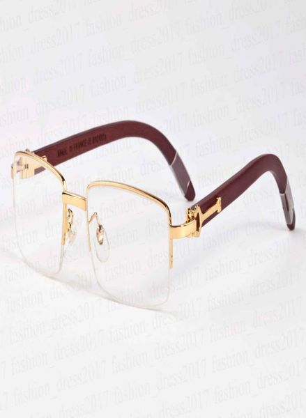 Nouvelles lunettes de soleil de sport de la mode pour hommes Buffalo Horn Lunes Gold et Silver Frame Salle Frame Lunes Multicolore Woodor Eyeglass Gafa9299049