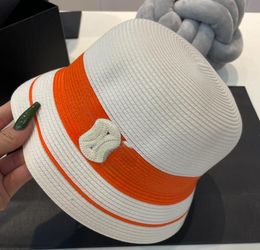 Nueva moda sombrero de paja femenino asequible estilo de lujo marca de moda parasol sombreros de pescador viaje plegable a prueba de sol gorro de lavabo