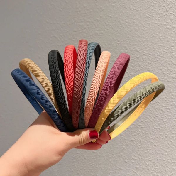 Nouvelle séquence de mode Résine Geométrique Grille Anti-Slip Wave Bandband Hair Band For Women Girls Hair Accessoires Headwear Wholesale