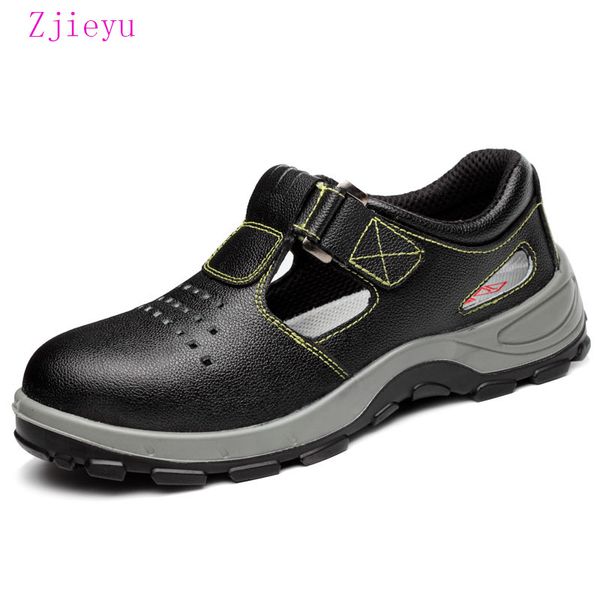 Nouvelle mode été noir chaussures de sécurité respirantes pour hommes embout en acier et semelle bottes de sécurité légères anti-bot bottes de travail en acier