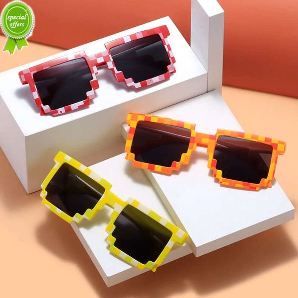 Nouvelle mode lunettes de soleil offre spéciale lunettes de soleil Creeper lunettes nouveauté mosaïque lunettes drôles garçons filles Pixel lunettes