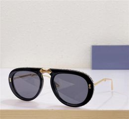 Nouvelles lunettes de soleil de mode 0307 pilote pliable avec monture en diamant de cristal été avant-garde style populaire uv 400 lentille qualité supérieure9039282