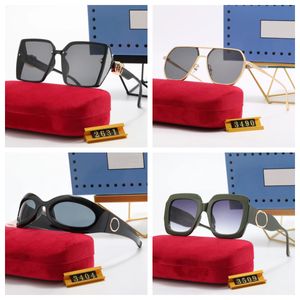 Nieuwe mode -zonnebrilontwerper voor vrouwen mannen vintage gepolariseerde vrouwtinten lichtgewicht pc -frame UV400 bescherming zonnebril met doos
