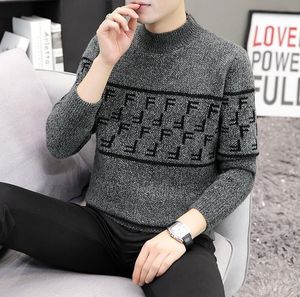 Nouvelle mode pull hommes pulls épais coupe ajustée pulls tricots hiver Style coréen vêtements de sport