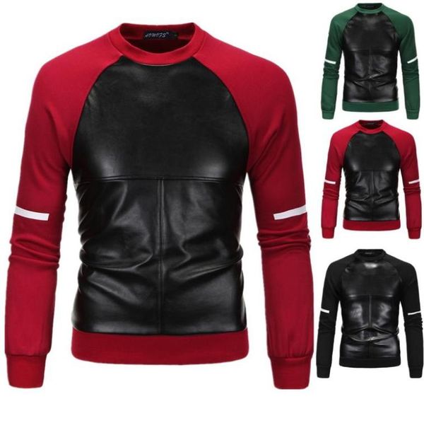 Nueva sudadera de moda Suéter de diseñador Jersey para hombre Lucha Jersey de cuero Suéteres Abrigo con estampado cruzado Hombres Rojo Verde Negro M3XL S6476776