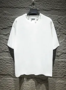 T-shirts pour hommes Polos T-shirts Col rond brodé et imprimé style polaire vêtements d'été avec rue pur coton 2023 fdg