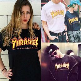 Nueva camiseta de moda de manga corta hip hop hombres mujeres amante pareja camiseta colores275P