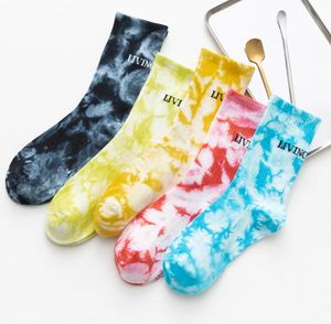Nieuwe Mode Tie-Dye Vortex Streetwear Mannen en Vrouwen Sokken Katoen Harajuku Brief Mode Grappige Hiphop Hoge Kwaliteit Sport Soft Crew Socks