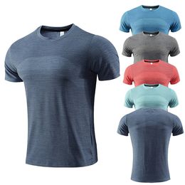 Nieuwe mode-top Hot-selling actieve sneldrogende T-shirts met ronde hals Atletische Running Gym Workout T-shirts met korte mouwen Bulk voor heren