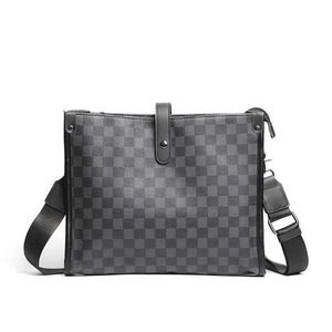 Nieuwe mode trendy geruite casual crossbody messengertas met één schouder en Koreaanse geruite zakelijke herenrugzak code99