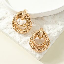 Nieuwe modewending bengelen oorbellen voor vrouwen overdreven gouden kleur metalen wrap oorr earring European oor sieraden oorbellen oorbellen
