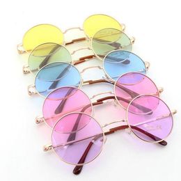 Nueva moda unisex Fashion Circle Gafas de sol Gafas Diseño de marca de estilo colorido