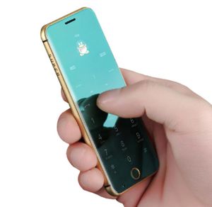 Nouvelle mode déverrouillée téléphones portables Ultrahin Mobile Phone LED Affichage Metal Body Mp3 Doud Sim Cards FM Bluetooth D9723117