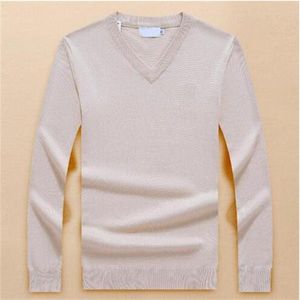 Nieuwe mode v-hals trui voor herenmode lange mouwen krokodil borduurwerk truien herfst losse truien truien voor mannen truien