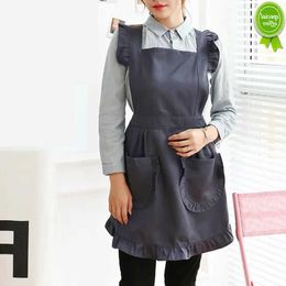 Nouveau mode serveur tablier café fleuriste boutique femmes tablier de cuisine tablier jupe plissée cuisine restaurant barbecue tabliers accessoires de cuisine