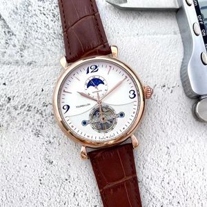 Nouvelle montre de mode hommes automatique montre mécanique mouvement étanche haute qualité montre-bracelet heure affichage de l'aiguille Simple luxe populaire montre bracelet en cuir AA135