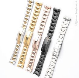 NIEUWE FASE WATER Ghost Series Roestvrijstalen band Drie kralen Duikarbeid Combinatie Verzekering Buckle Solid Watch Band 20 216848147