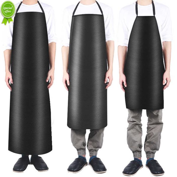 Nouvelle mode imperméable PVC tabliers unisexe cuisine tablier réglable Long marché des fruits de mer travail tablier Restaurant ongles Studios uniforme