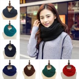 Nieuwe mode vrouwen meisje ring sjaal sjaals wrap sjaals warme gebreide nek cirkel kapper voor herfst winter gratis verzending