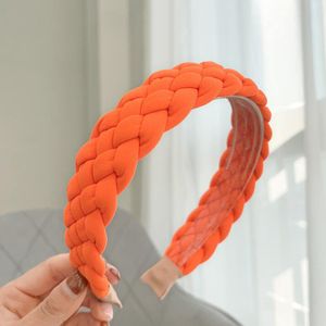 Nieuwe mode vrouwen hoofdband gevlochten hoofddeksels verse lente kleur haarband antislip tanden tulband haaraccessoires