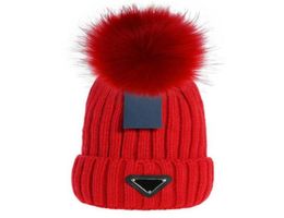 Nouvelle mode femmes dames chaud hiver bonnet grande fausse fourrure Pom Poms Bobble chapeau tricoté casquette de Ski noir bleu blanc rose 4081481
