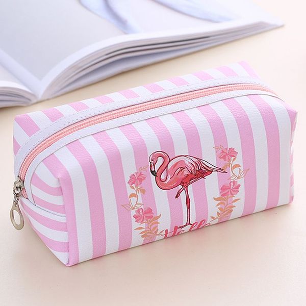 Nouvelle mode femmes sac de maquillage pochette mignon dessin animé flamant licorne sac cosmétique fermeture éclair organisateur de toilette sac à main femme maquillage sac