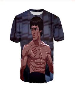 Nouvelles femmes de mode hommes Bruce Lee Funny 3D Printing Unisexe Tshirts Casual T-shirt Hip Hop Tops Summer XB01077727422