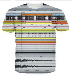 Nieuwe Mode Dames Mannen Muziek DJ 3D Printing Mannen T-shirts Casual Mannen T-shirt Hip Hop Zomer Tops RW0190