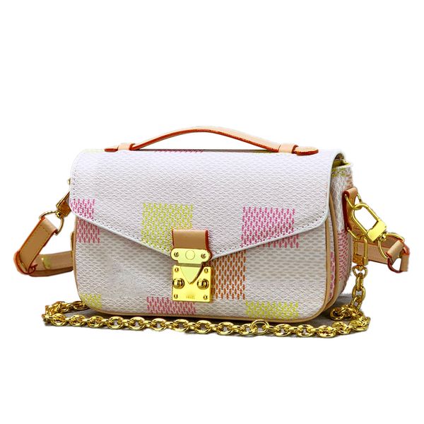 NUEVA MASA MENOS MINI MINESGEN BACK CADA Purso Diseñador Bolso de hombro Mujer Bolsos de cuerpo cruzado Bolsas celulares Classic Pastel West Metis Luxury Lock Slap Bag Bag