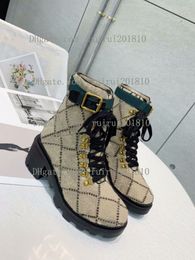Martin bottes chaussures de créateurs pour femmes mode jacquard lettres laine cuir botte nue luxe T-scène fête cowboy chaussure Rome envoyer taille de la boîte 35-42
