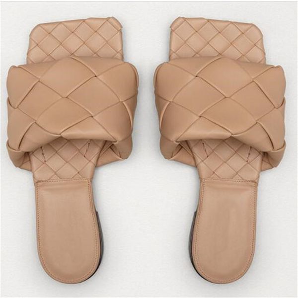 Nouvelle mode sandales pour femmes nouvelles diapositives à bout carré à talons bas grande taille 34-43 pantoufles en cuir à bout ouvert chaussures d'été pour femmes