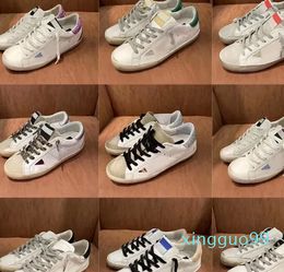 Neue Mode Damenschuhe Super Star Sneakers Herren Casual Release Pailletten Damen klassisch weiß schmutzig lässig weiblich Lace Up Frau Mann Loafer
