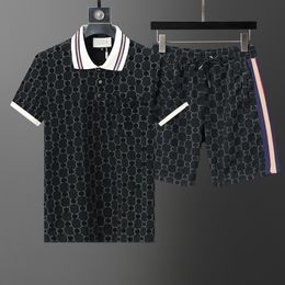 Nouvel ensemble de shorts à manches courtes de vêtements de sport pour hommes à la mode, POLO classique pour hommes 2 pièces, ensemble de pantalons de plage, ensemble de sport et de loisirs 2 pièces, M-3xl