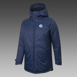 Nouveau FC Schalke 04 hommes vers le bas hiver loisirs de plein air sport manteau vêtements d'extérieur Parkas équipe emblèmes personnalisés