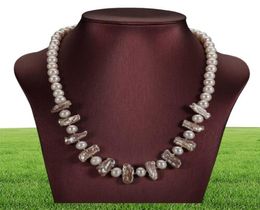Nouveau Feige Nouveau design Collier de perle authentique Natural 89 mm multicolore perle coullier 19inches Femme Fashion Style Pearl Jewe4473163