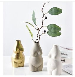 Nieuwe vrouwelijke body vase keramische ornamenten moderne minimalistische creatieve decoratie -ubereiken Bloemarrangement 2104093391229