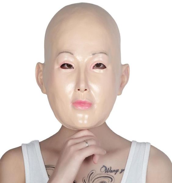 Nueva máscara femenina látex silicona machina Realistic máscaras de piel humana Halloween Dance Masquerad Beautiful Gender Revelar Girl1042540
