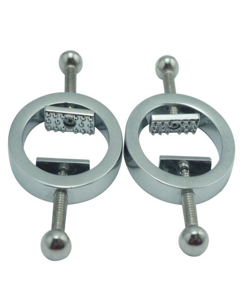 Nuevo femenino de acero inoxidable Tortura ajustable Play Clamps Clips de pezón de metal Bdsm Bondage Restache Fetish Sex Toy C18112701967765