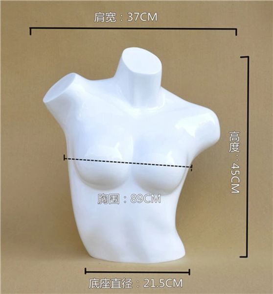 Nuevo Torso de Mannequín de ropa interior femenina para la exhibición Modelo de sujetadores Mostrar Busto de ropa interior de natación Transparente y blanco