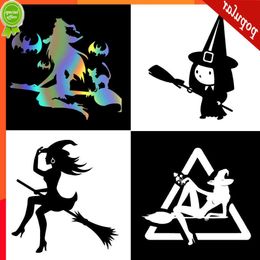 Nieuw festival Diy Halloween Vliegen op bezemstickers raam decor heksen sticker vinyl art auto body waterdichte auto sticker